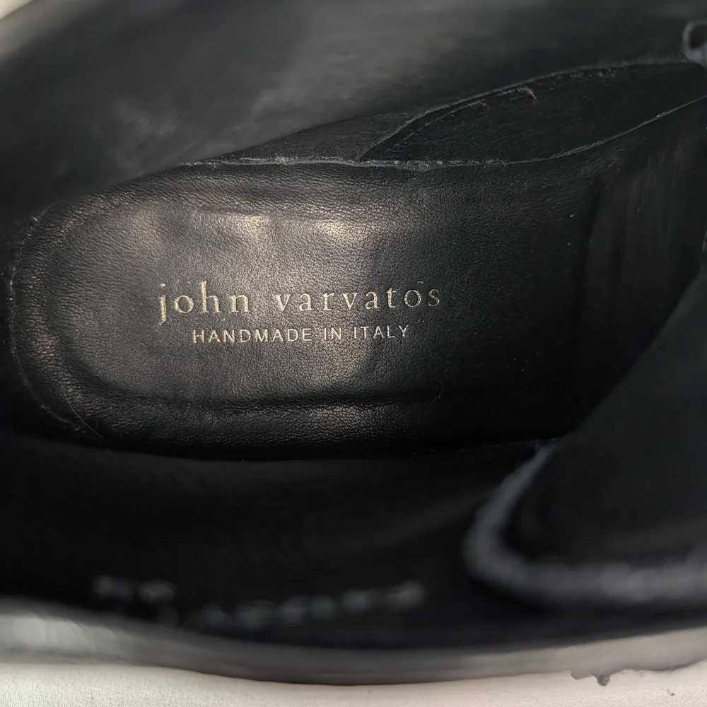 John Varvatos Leather Lace Up Ankle Boots